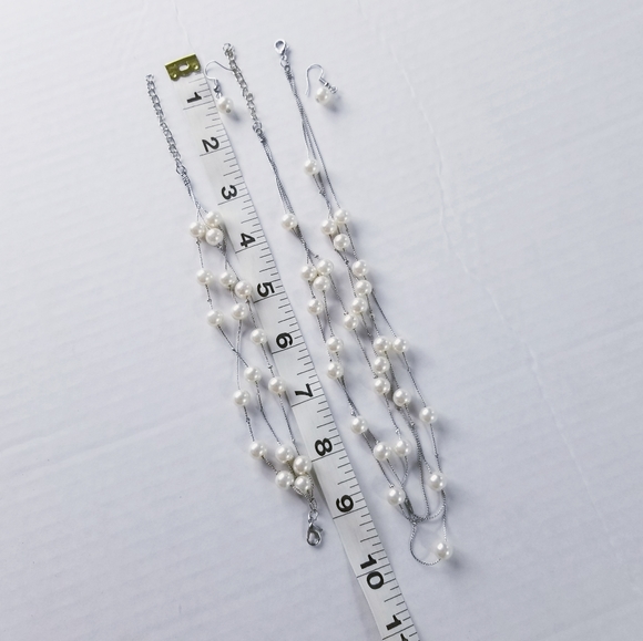 Necklace Earrings Bracelet Set Gold or Silver - Picture 4 of 8